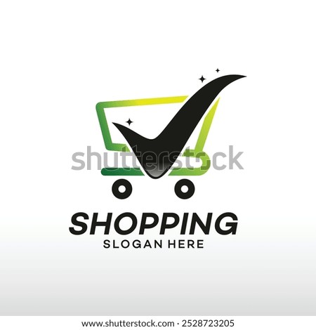 Shop Cart Check logo designs concept vector, Safe Shop logo designs vector