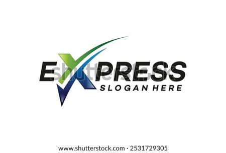 Fast Forward Express logo designs vector, Modern Express logo template, design concept