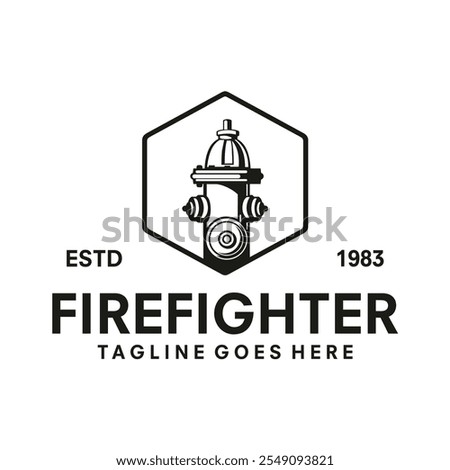 fire extinguisher logo vector template illustration design