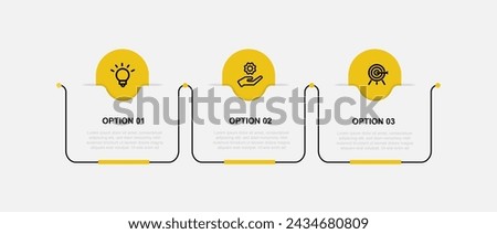 3 step layout. 3 line infographic template vector element