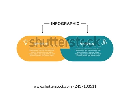 2 step infographic template vector element