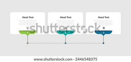 Design template infographic vector element with 3 step or option