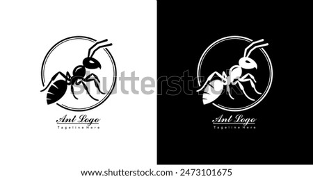 A very elegant ant-shaped logo design