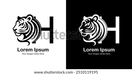 Logo design in the shape of a Y combined with a tiger's head