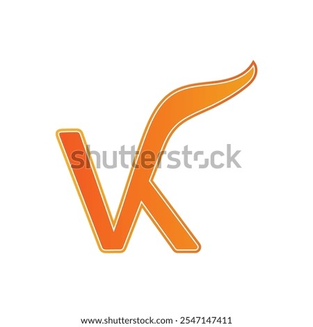 vk logo design vector template