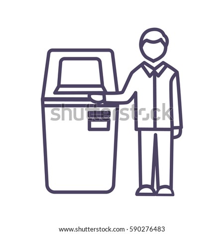 self-service terminal icon people