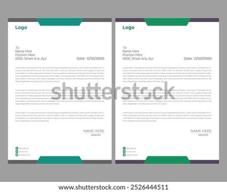 Creative letterhead design vector template
