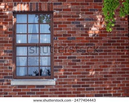 Similar – Image, Stock Photo window on brick facade, etretat-normandy