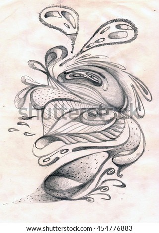Pencil Drawing Abstraction Stock Photo 454776883 : Shutterstock