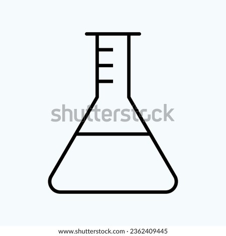 Erlenmeyer flask Outline Icon Stroke