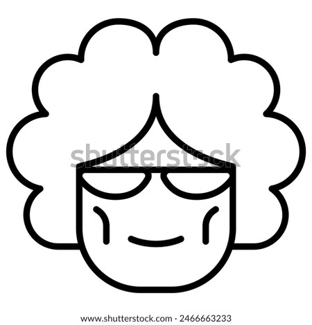 Elderly icon in thin line style Vector illustration graphic design