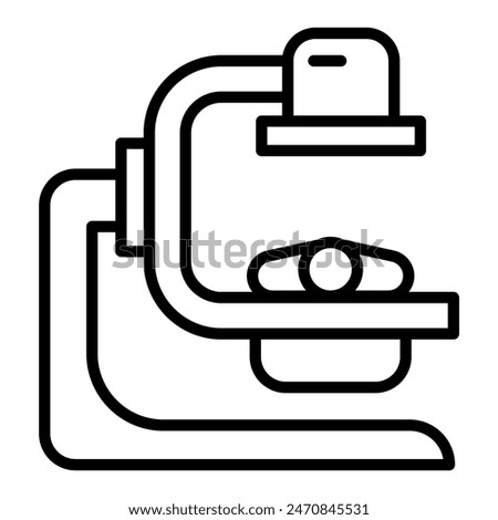 X-ray icon in thin line style Vector illustration graphic design