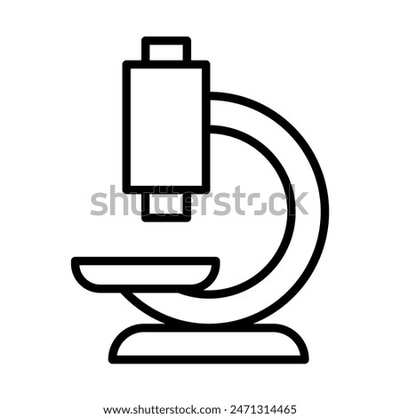 microscope icon in thin line style Vector illustration graphic design