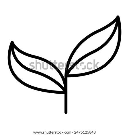 Sprout, plant, treetop, leaf icon in thin line style Vector illustration graphic design