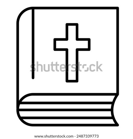 Bible icon in thin line style Vector illustration graphic design 