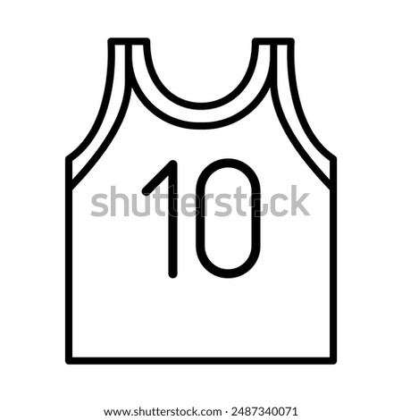 Basketball shirt icon in thin line style Vector illustration graphic design 