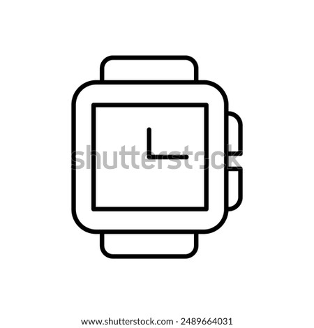 Watch icon in thin line style Vector illustration graphic design 