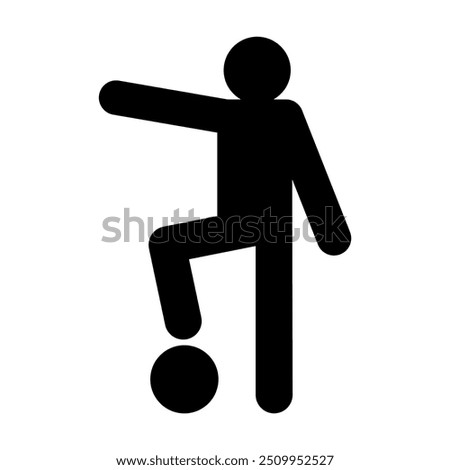 Playing football icon vector illustration graphic design