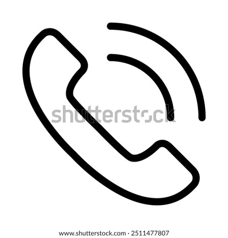 Phone call icon in thin line style vector illustration graphic design