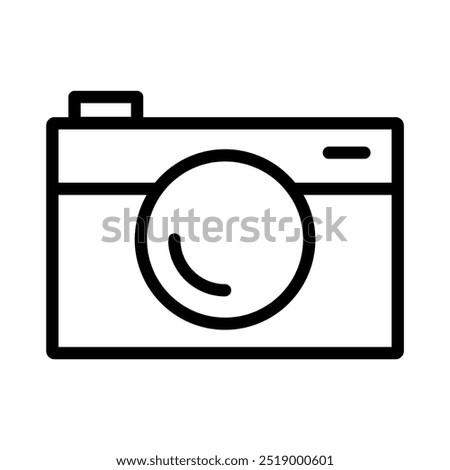 Compact Camera icon in thin line style vector illustration graphic design