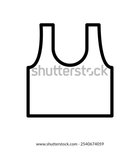 Undershirt icon in thin line style vector illustration graphic design