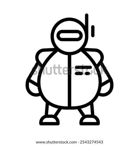 Robot icon in thin line style vector illustration graphic design