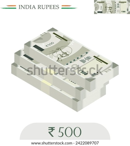 India Currency Rupees 500 Notes