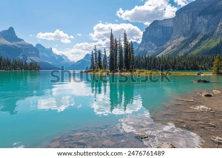 Similar – Image, Stock Photo Maligne Lake Lake Maligne