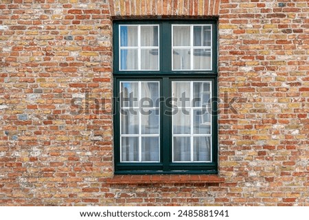 Similar – Image, Stock Photo window on brick facade, etretat-normandy