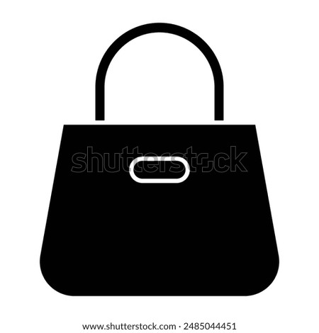 Handbag Black icon. vector illustration.