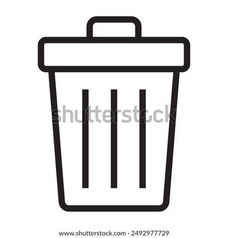 Trash can line icon. vector illustration.