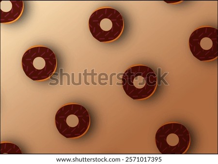 Image, Stock Photo Donuts aligned in a circle shape. Homemade fresh doughnuts, top view