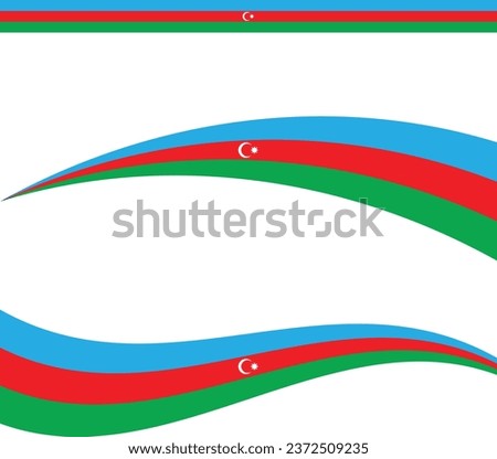 Azerbaijan flag 3 forms vector format