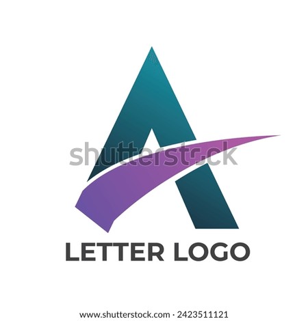 Letter A logo design. Linear creative minimal monogram symbol. Universal elegant vector template logotype. Graphic alphabet symbol for corporate identity 