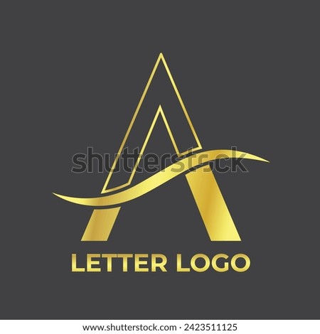 Letter A logo design. Linear creative minimal monogram symbol. Universal elegant vector template logotype. Graphic alphabet symbol for corporate identity 