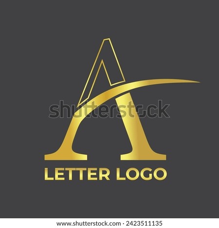 Letter A logo design. Linear creative minimal monogram symbol. Universal elegant vector template logotype. Graphic alphabet symbol for corporate identity 