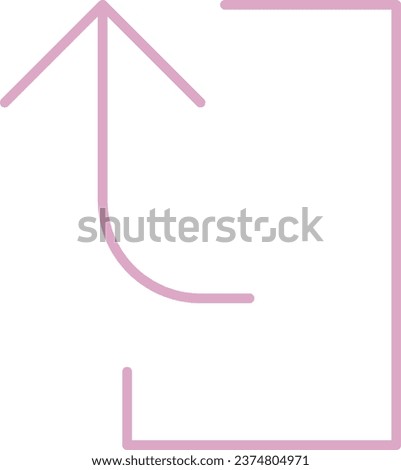 line vector icon of simple forms of arrow