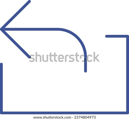 line vector icon of simple forms of arrow