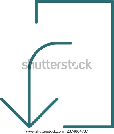 line vector icon of simple forms of arrow