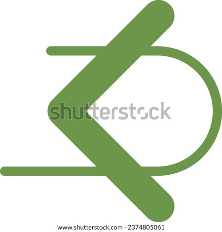 line vector icon of simple forms of arrow