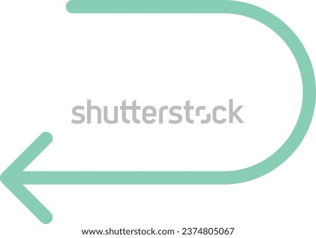 line vector icon of simple forms of arrow