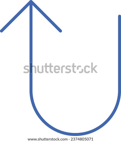 line vector icon of simple forms of arrow