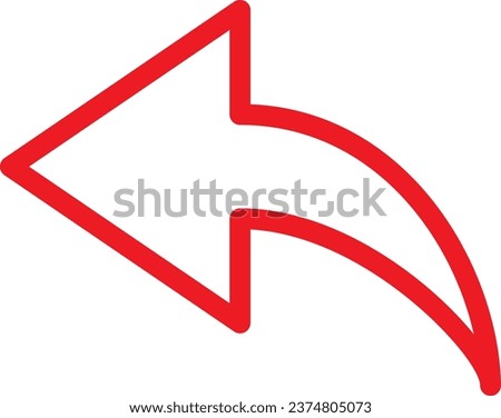 line vector icon of simple forms of arrow