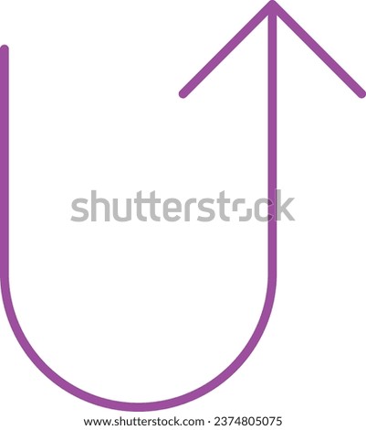 line vector icon of simple forms of arrow