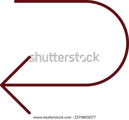 line vector icon of simple forms of arrow