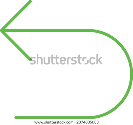 line vector icon of simple forms of arrow