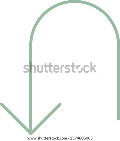 line vector icon of simple forms of arrow