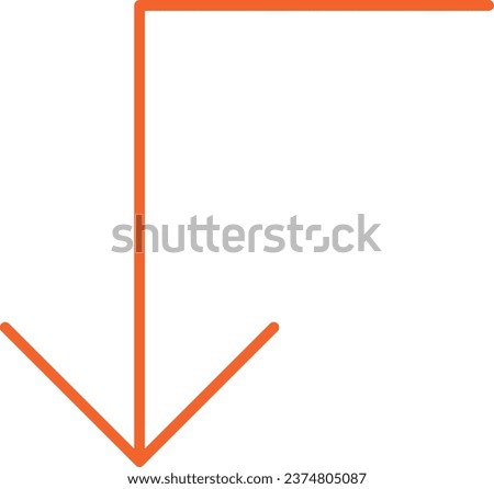 line vector icon of simple forms of arrow