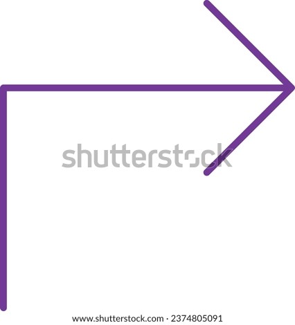 line vector icon of simple forms of arrow