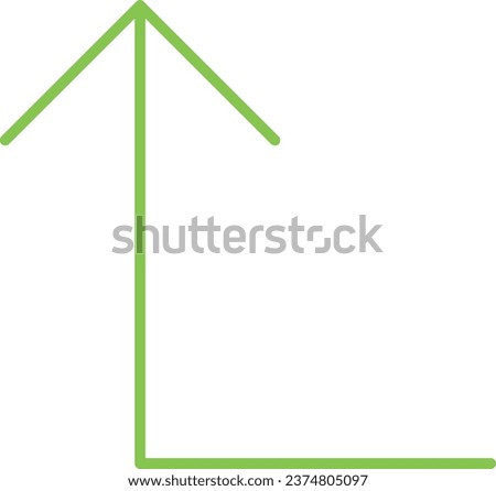 line vector icon of simple forms of arrow